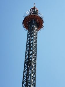 Riding rides at Dollywood.