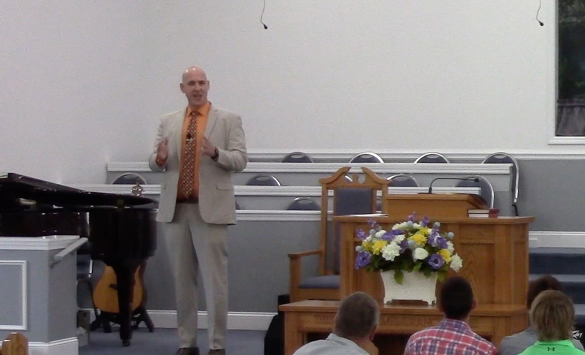 Steve Moore preaching.