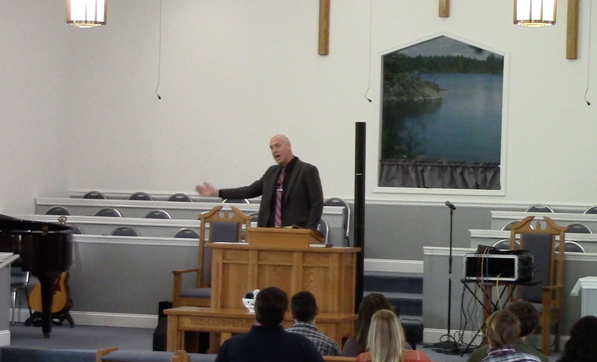 Steve Moore preaching.